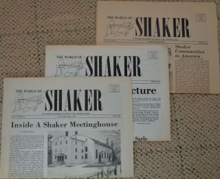 The World Of Shaker Newspapers 3 Editions Fall 1975,  Spring 1976,  Spring 1977