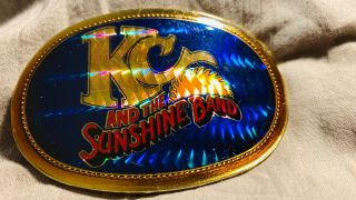 Vintage Kc And The Sunshine Band Belt Buckle 1978 Pacifica Mfg World Ship Bin