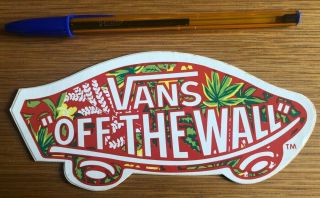 Vintage & Vans Off The Wall Hawaiian Sticker // Made In Usa // 80 