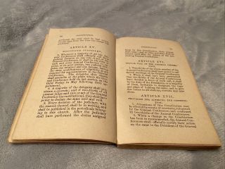 1892 Constitution And Discipline Of The Methodist Protestant Church Pocket Book