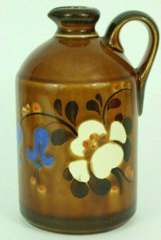 Vintage Smf Schramberg Pottery Jug Vase Hand Painted Folk Art Style Triberg 6129