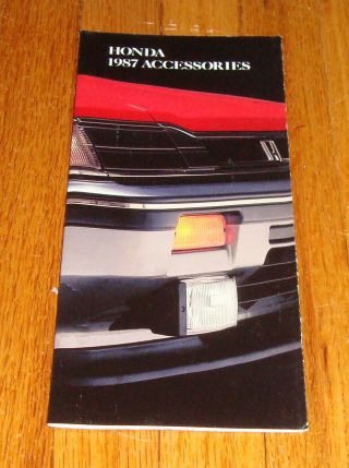 1987 Honda Accessories Sales Brochure Crx Civic Accord Prelude