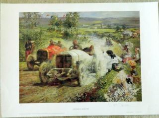Automobilia/1908 French Grand Prix/dexter Brown/signed And Numbered Print