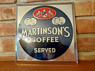 ANTIQUE MARTINSON ' S COFFEE TIN LITHO EMBOSSED COUNTRY STORE SIGN GROCERY CAN OLD 3