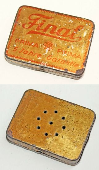 Antique German Final - Prima Condom Litho Tin Box 1920 