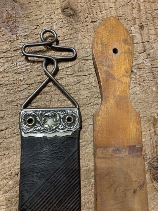Two 19th Century Vintage Leather Shaving Strops One " Kampfe Bro 