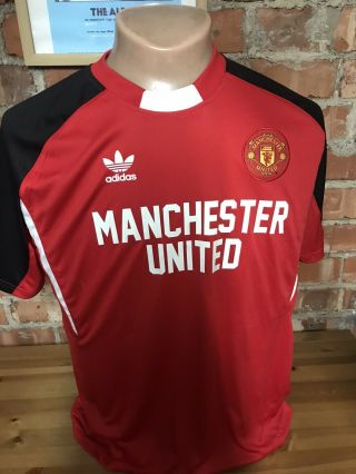 Manchester United Man Utd Vintage Style Training Football Shirt Adult Xl