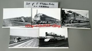 Diesel Streamliners Set Of 5 Very Fine Photos On 3 1/2 X 5 Prints