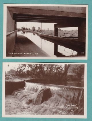 Hanwell [middx.  ] : Aqueduct & River : 2 Vintage Real Photo Postcards