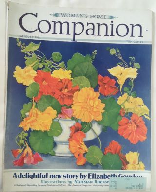 Vintage Womans Home Companion August 1938,  Very Good Shape,  84 Pages