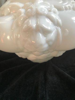 Antique Lion Head Milk White Opaque Lamp Shade