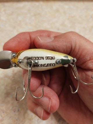 HEDDON PUMPKIN SEED 9630 SPECIAL ORDER COLORS fishing lure BOX RARE GOLD EYES 