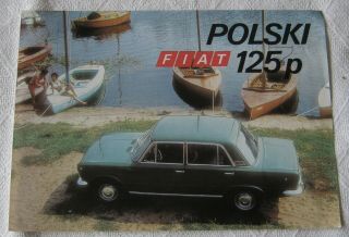 Fiat 125p Pol - Mot Poland Brochure Prospekt Spanish 1971