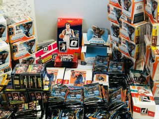 Empty No Cards Nba Basketball Blaster,  Hobby - 36 Boxes And Wrappers Display