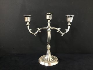 Unbranded Vintage Metal Silver 3 Tier Candle Stand With Intricate Patterns 404