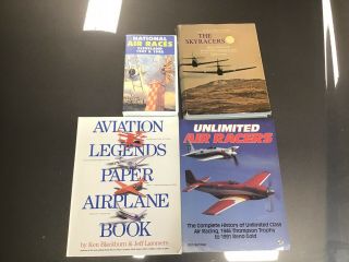 Aviation Legends Paper Airplane Book,  Air Racing Books And Vhs Tape