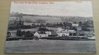 Vintage Printed Postcard View From Cricket Field Longhope Glos R Series