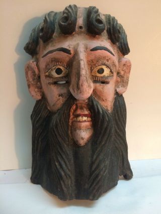 Antique Ethnic Wood Mask