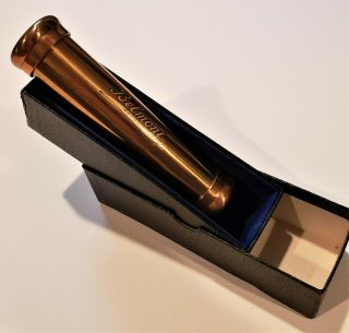 Antique Brass Belmont Record Casket Remains Identification Burial Tube Capsule