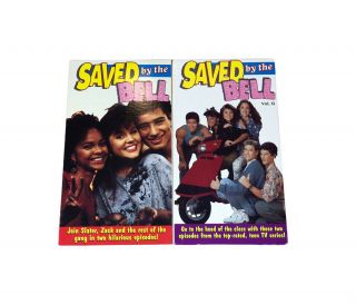 Set Of 2 Saved By The Bell Vhs Tapes 4 Tv Show Episodes Vintage 90’s 80’s
