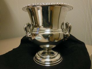 Antique/vintage Silverplated Champagne/ice Bucket 9 1/2 " Tall,  Fancy