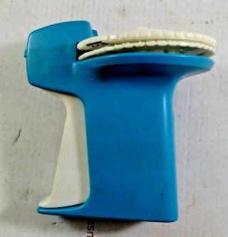 Vintage Rotex 3/8 " Tape Handheld Embosser Embossing Label Maker Labeler Blue Usa