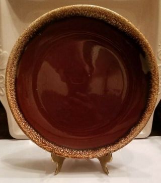 Set Of 2 Vintage Hull Oven Proof Usa Brown Drip Dinner Plates 10 "