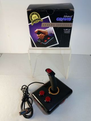 Vtg 1980 Advanced Gravis Analog Joystick Controller Ibm Pc Flight Stick 15pin