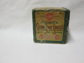 Vintage Remington Shur Shot Shells 12 Gauge Box,  Empty