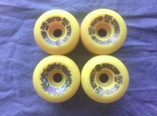 Santa Cruz Street Razors Skateboard Wheels Yellow 60mm Vintage Nos