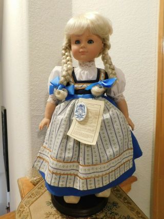 German Engel Puppen 18 " Dutch Girl Doll With Wooden Shoes Vgu - Displayed W/tags