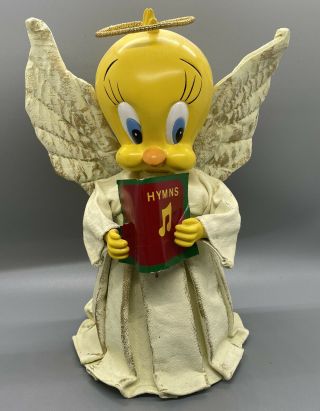 Warner Bros.  Tweety Bird Angel Tree Topper Looney Tunes 1996 Christmas 90s Vtg