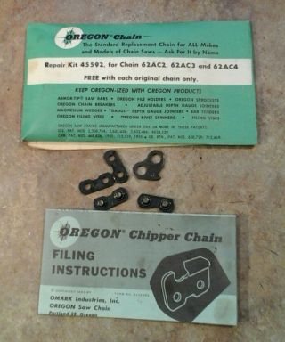 Vintage Nos Oregon 7/16 " Pitch, .  063 Gauge Chainsaw Chain Repair Kit