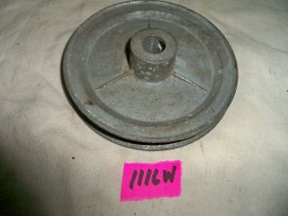 Vintage Die Cast Aluminum Machine 4 Inch V - Belt Pulley.  475 Bore