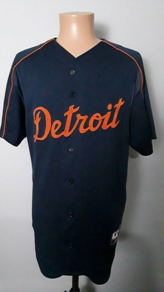 Majestic Detroit Tigers Vintage Baseball Jersey Mens Size L