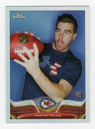 2013 TOPPS CHROME TRAVIS KELCE ROOKIE RC REFRACTOR CARD 118 KC CHIEFS 2