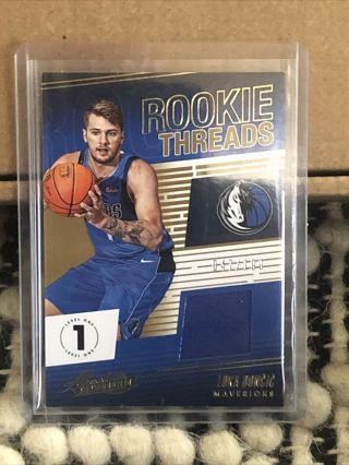 Luka Doncic 2018 - 19 Panini Absolute Rookie Threads Level 1 47199 Rookie Card