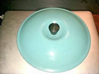 Vintage Turquoise Enamel " 22 Made In France " Lid Only - Exc.  - 8.  5 "