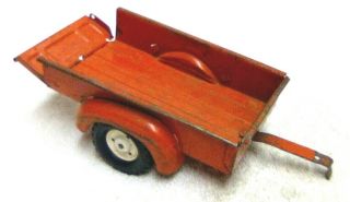 Vintage 1/16 Carter Tru Scale Flare Box Wagon Trailer Pressed Steel Toy