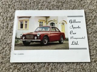 1960s British Gilbern Sports Car,  Dealership Color Sales Handout.