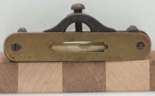 Vintage 3 " Stanley No.  41 - 1/2 Cast Iron & Brass Pocket Level (k090)