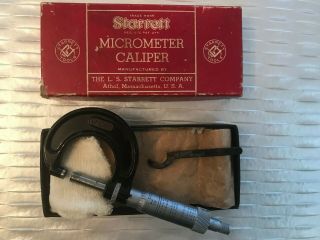 Starrett No.  436 - 1 In.  (. 001 ") Micrometer Caliper,  Vintage