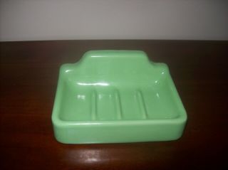 Vintage Green Porcelain Wall Mount Soap Dish