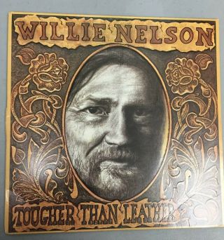 1983 Vintage Willie Nelson Vinyl Record Album Tougher Than Leather