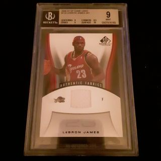 2006 - 07 Lebron James Sp Game Jersey Card (bgs 9) With 10 Surface.