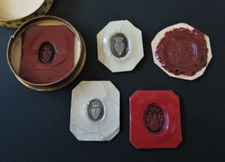 Antique Heusinger Family Crest Wax Seals