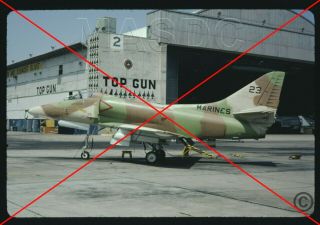 147 - 35mm Kodachrome Aircraft Slide - A - 4e Skyhawk 150023 Fws 23 @ Top Gun 