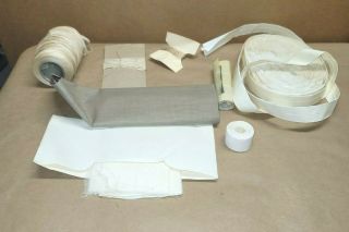 Vintage Cloth Book Binding Repair Materials - Cloth,  Thread,  Tape,  Spine