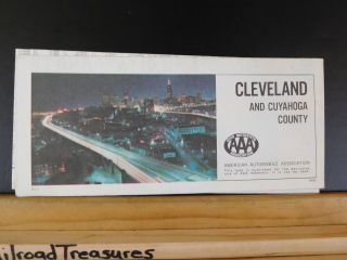 Map Ohio Cleveland And Cuyahoga County 1981 Road Map