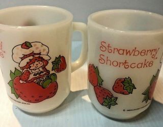 2 Vintage Strawberry Shortcake Cups Dated 1980 American Greetings